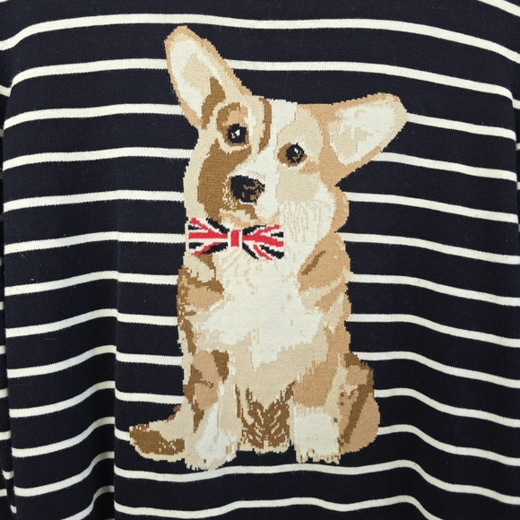Talbots Striped Corgi Sweater Size Medium - Picture 4 of 10